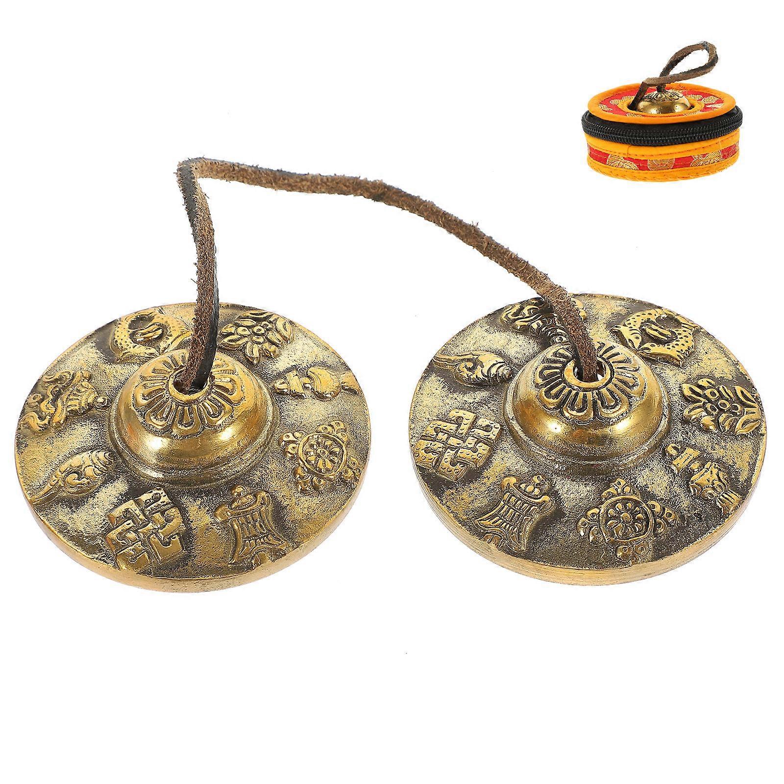 Hand Cymbals for Meditation & Yoga – Copper Percussion Instrument with Protective Bag, Unique Tone, Beautifully Crafted Sound Tool for Adults