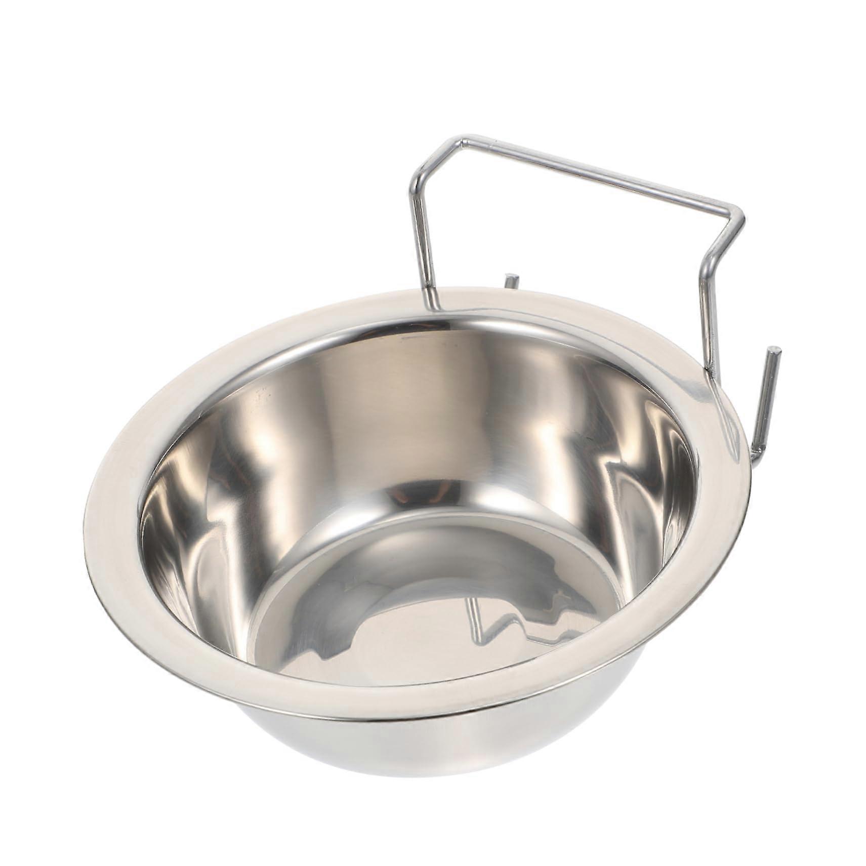 Hanging Pet Bowl Large Capacity Stainless Steel and Durable for Cats to Install for Various Pet Sizes
