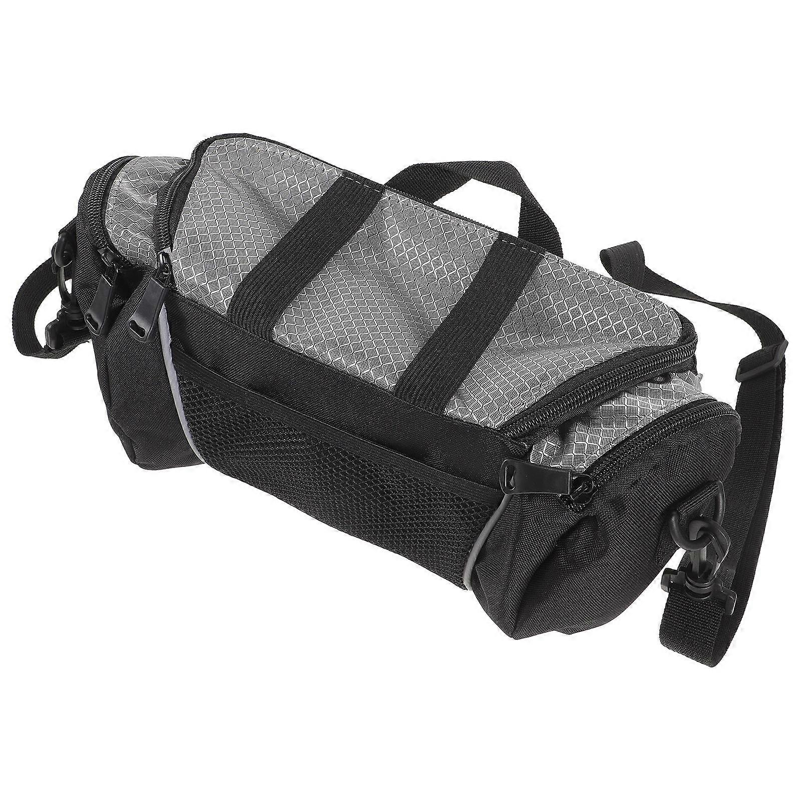 Grey Bike Phone Mount Bag for Storage Material 5L Capacity with Reflective Logo and