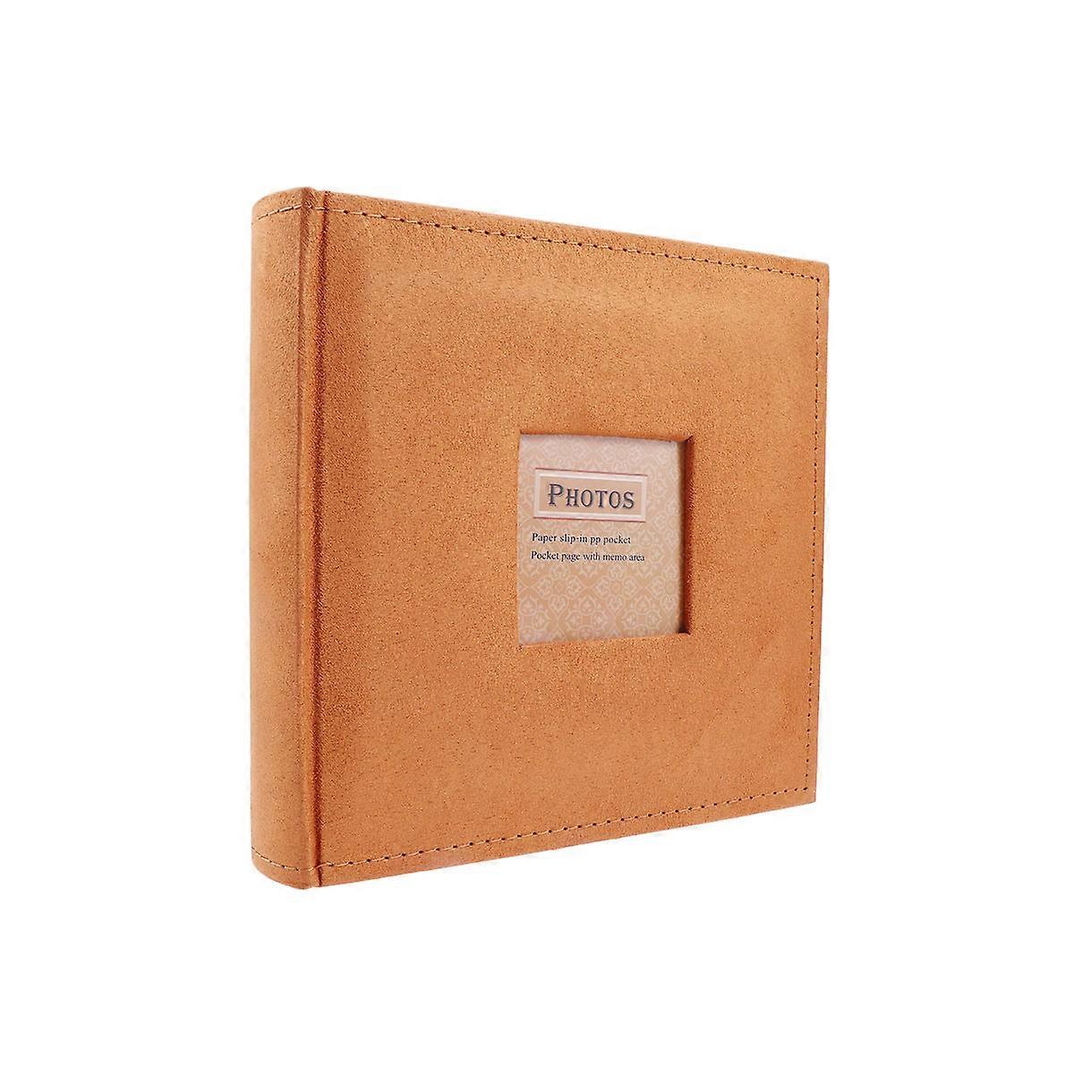 写真を保持するためのライトイエローベルベットフォトアルバム200ページ6インチ