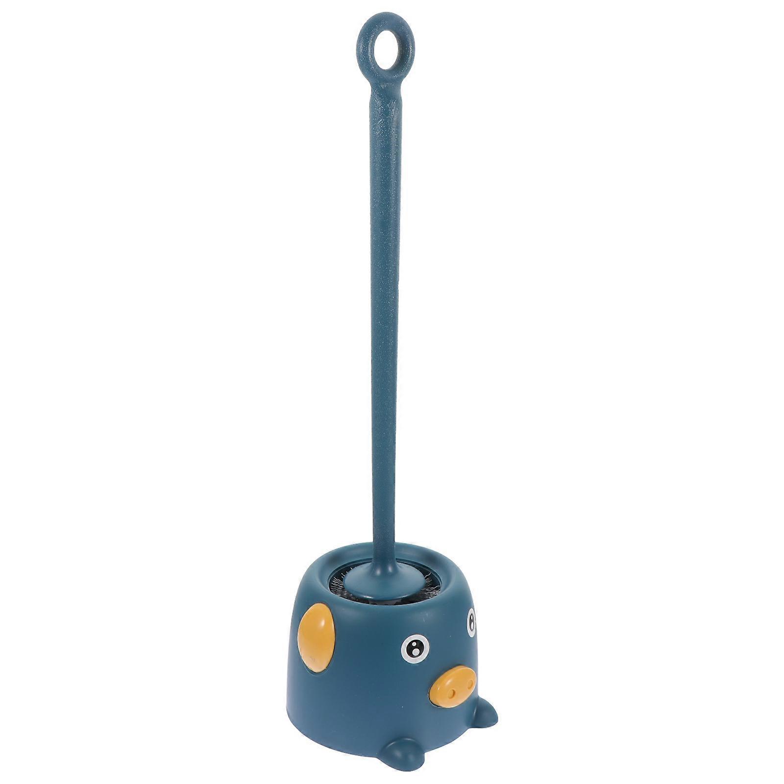Cartoon Pig Long Handle Bathroom Cleaning Brush with Holder – Deep Cleaning Scrubber for Tough Stains, Modern Design for Homes, Offices, and Hotels