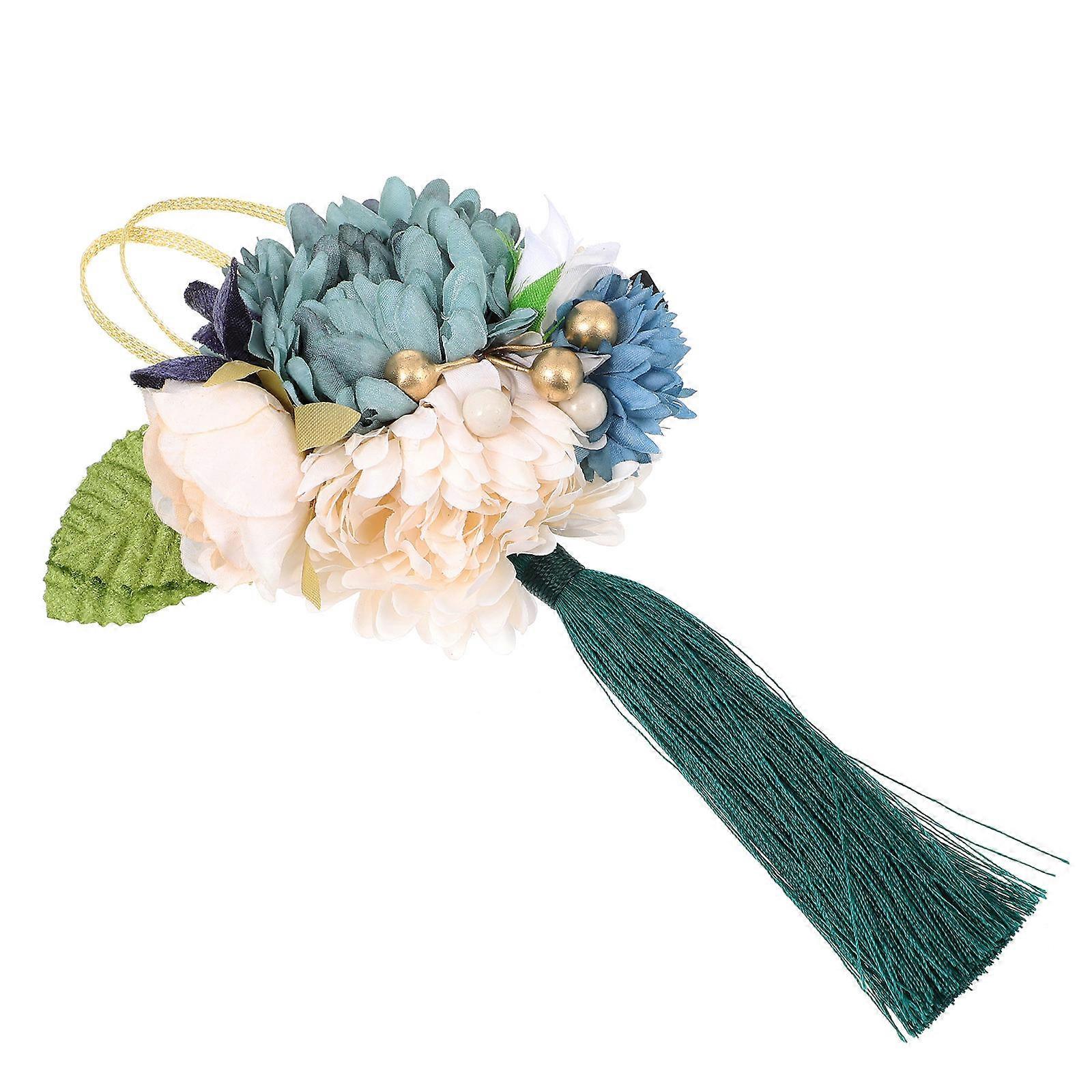 Ornement de cheveux en forme de fleur verte pour les femmes Idéal pour les événements du Nouvel An et de Noël 1Set