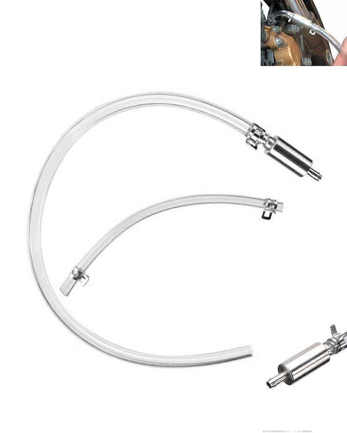 Motorcycle Brake Bleed Hose With Check Valve - Clear Bleed Tube Kit, 1 Set, For Brake And Clutch Line
