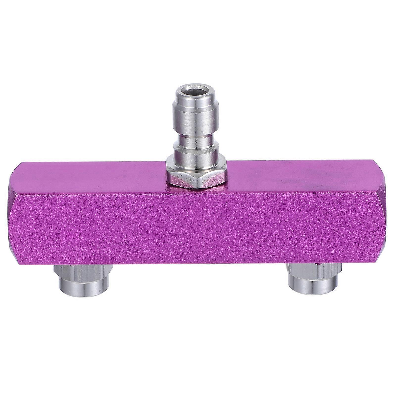 Dual Head Pressure Washer Nozzles Connector in Purple for Watering with Garden Hose Adapter 1/4