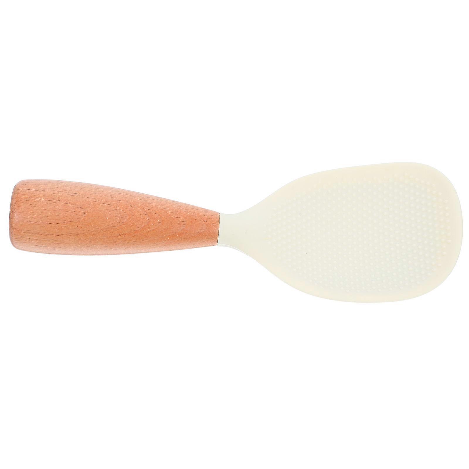 Ergonomic Design Rice Cooker Paddle Made Of Heat Resistant Silicone For Easy Serving And Cleaning In Practical White 1Set