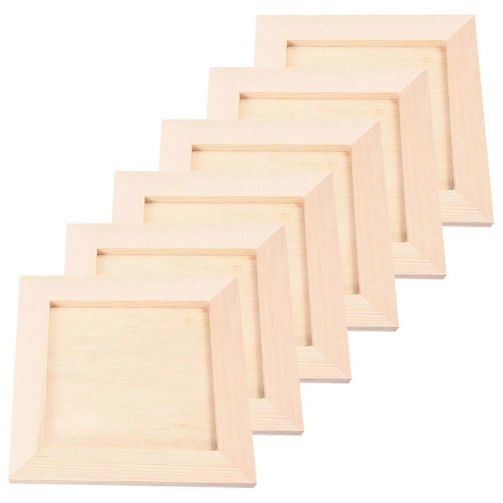 Holzbilderrahmen für Kinder Bastelprojekte und Display sicher zuverlässiges Material Khaki Farbe 10X10CM