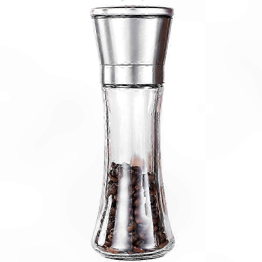 Adjustable Salt and Pepper Mills - Durable Ceramic Mechanism for Kitchen Use (Black/White)