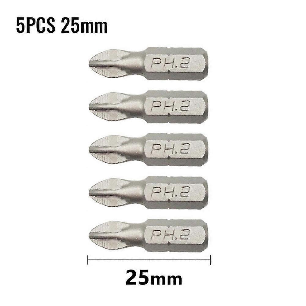 5Pcs Electric Screwdriver Bits 1/4\" Hex Chuck Fits Magnetic PH2 Long Reach Electric Screwdriver Bit Cross Head Screwdriver Bit