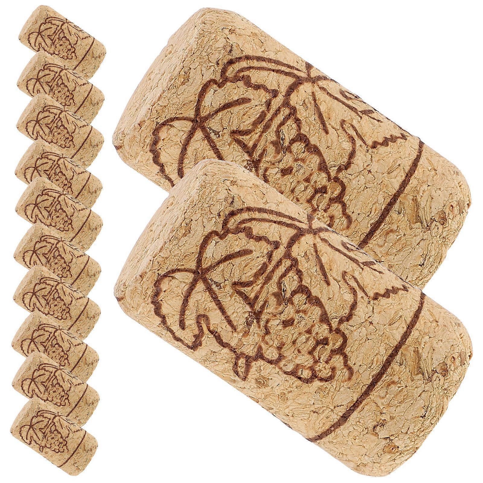 Wood Stoppers for Glass Bottles Brown Reusable Corks for Use 25 Pieces