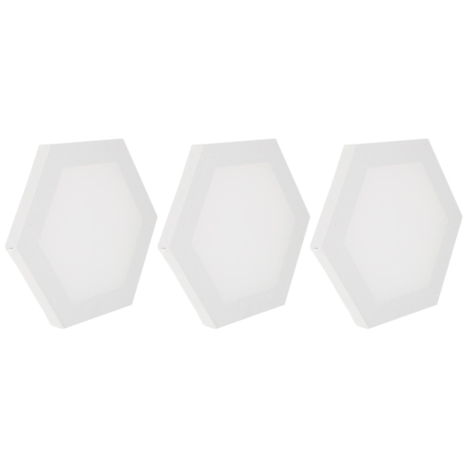 Blank Framed Canvas For Art Projects Diy Home Decoration Hexagonal Shape 3Pcs Painting Board 40x36x1.5cm