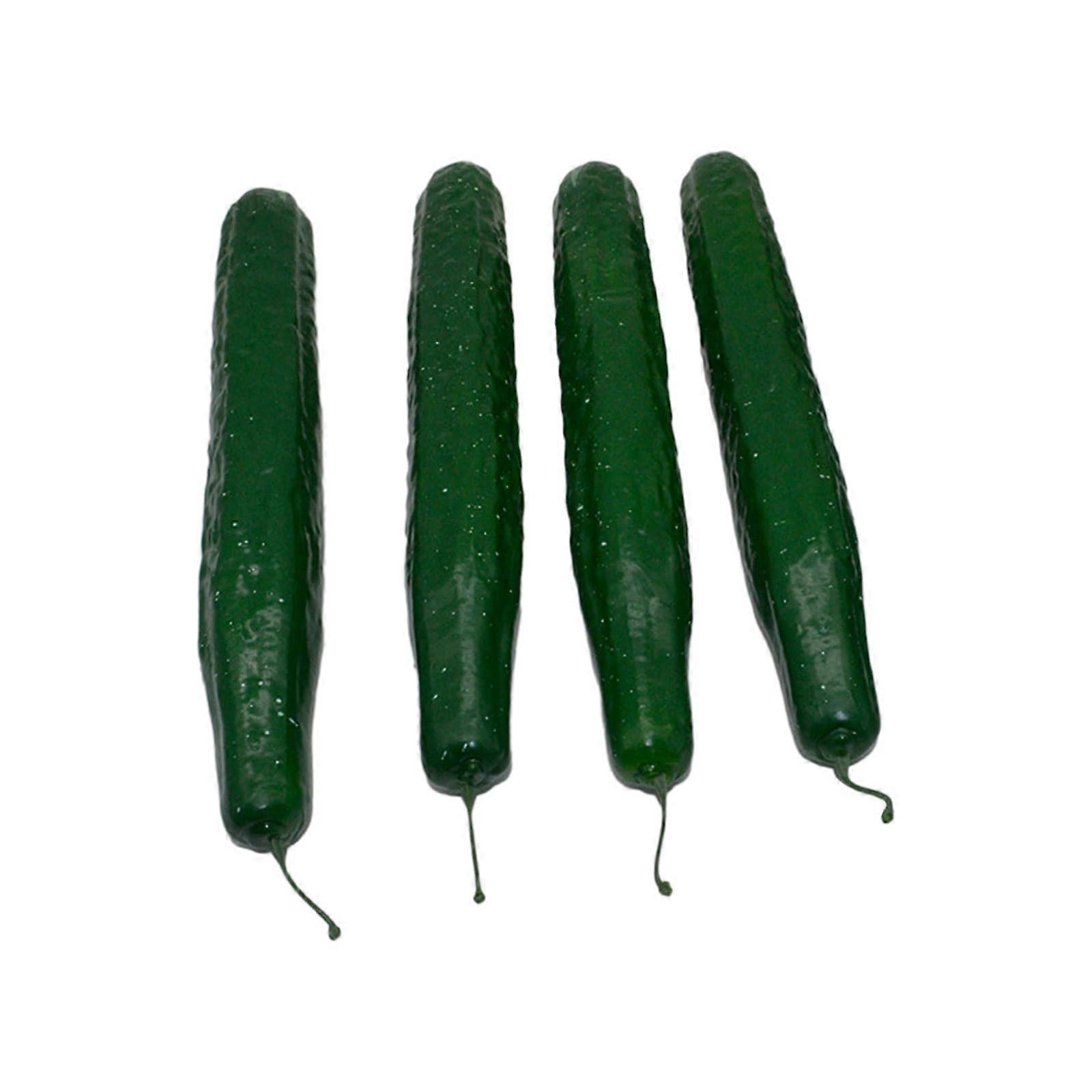 Artificial Cucumbers For Window Displays And Props, Realistic Look, Silicone, 4-Inch, Green
