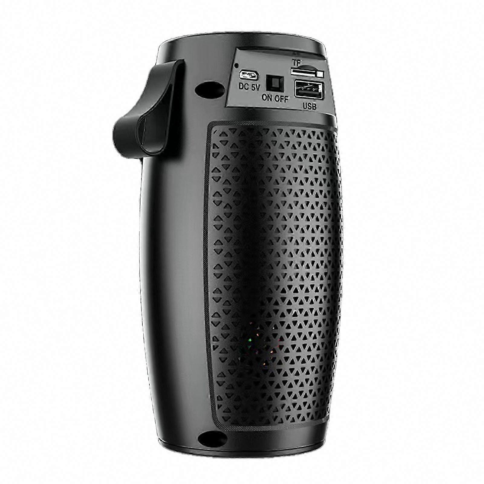 Portable Bluetooth Speaker with Stereo Sound, Memory Card Slot & Colorful Lights for Home & Outdoor Use