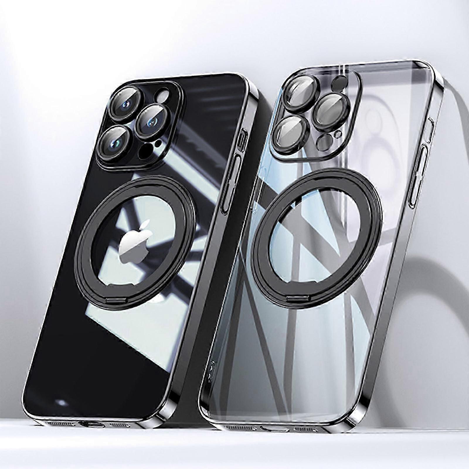 iPhone 15 Pro Max/ 15 Ultra Kılıf için, 360 Dönebilen Manyetik Halkalı, Magsafe Görünmez Kickstand Telefon Kapağı ile Uyumlu