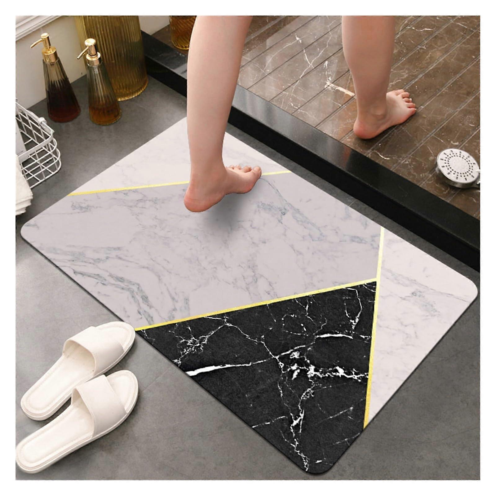 Bathroom Pebble Algae Sludge Mat, Absorbent Mat, Toilet Door, QuickDrying, NonSlip Mat Base (6) ColorA 6