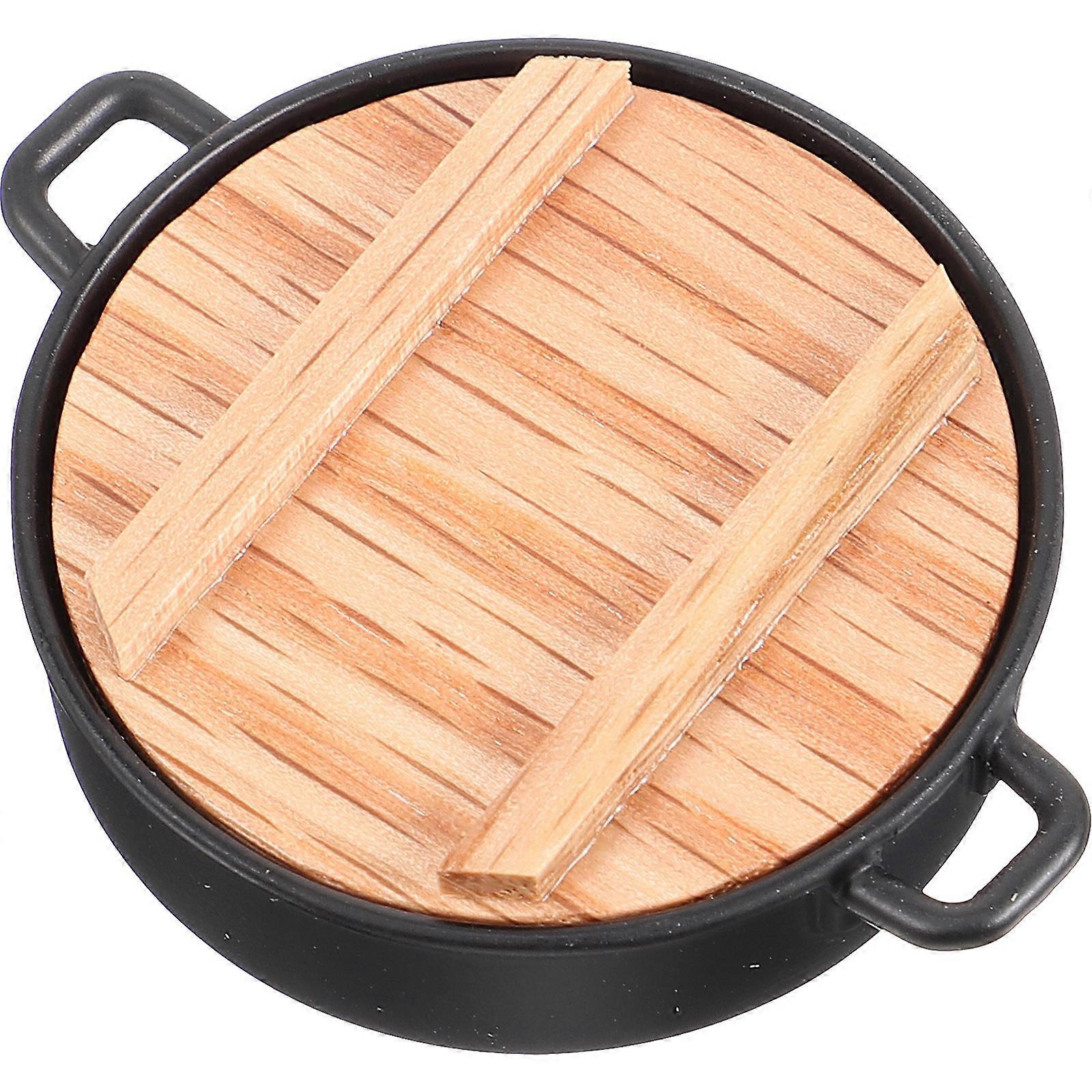 Miniature Cooking Set Designed For Children'S Educational Home Decor In Black Color 1Set
