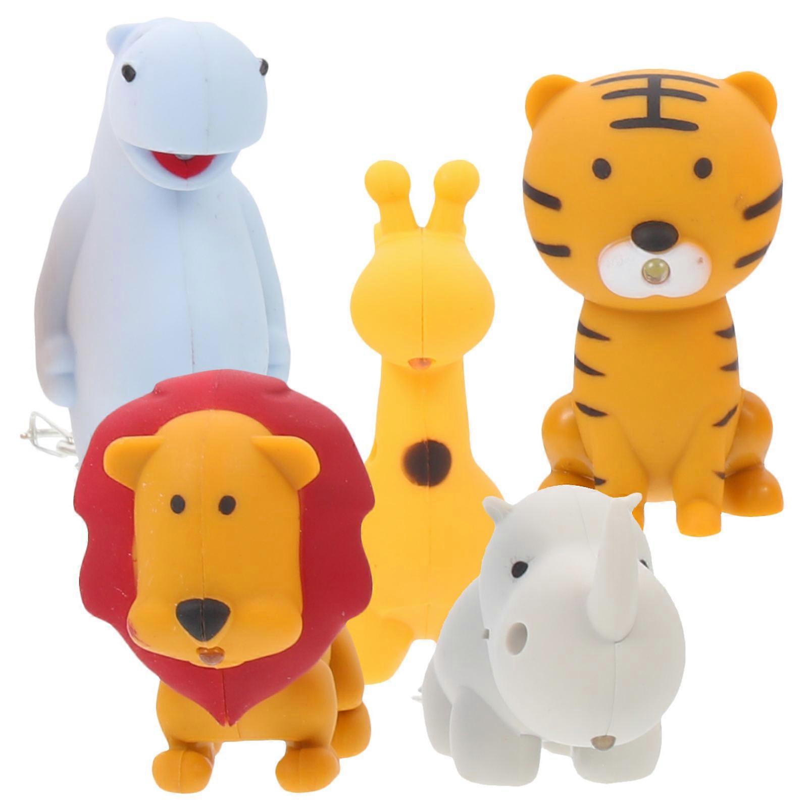 Fun and Bright Flashlight keychains with Animal Theme Design for Kids Party Favors Assorted Color