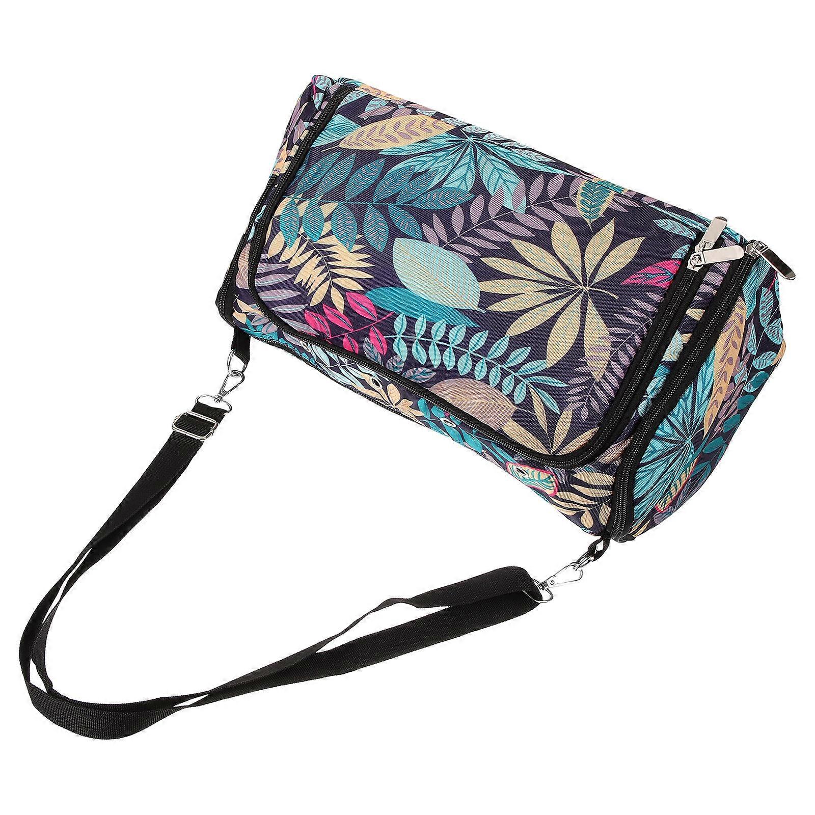 Portable Yarn Storage Organizer For Travel Use Functional Knitting Bag With Zipper 1Pcs