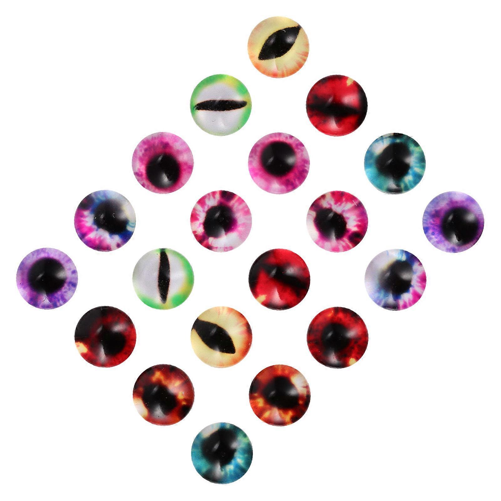 Eye Glass Cover 20Pcs Simulated Eyes For DIY Crafts Assorted Color Square Shape Jewelry Making Supplies