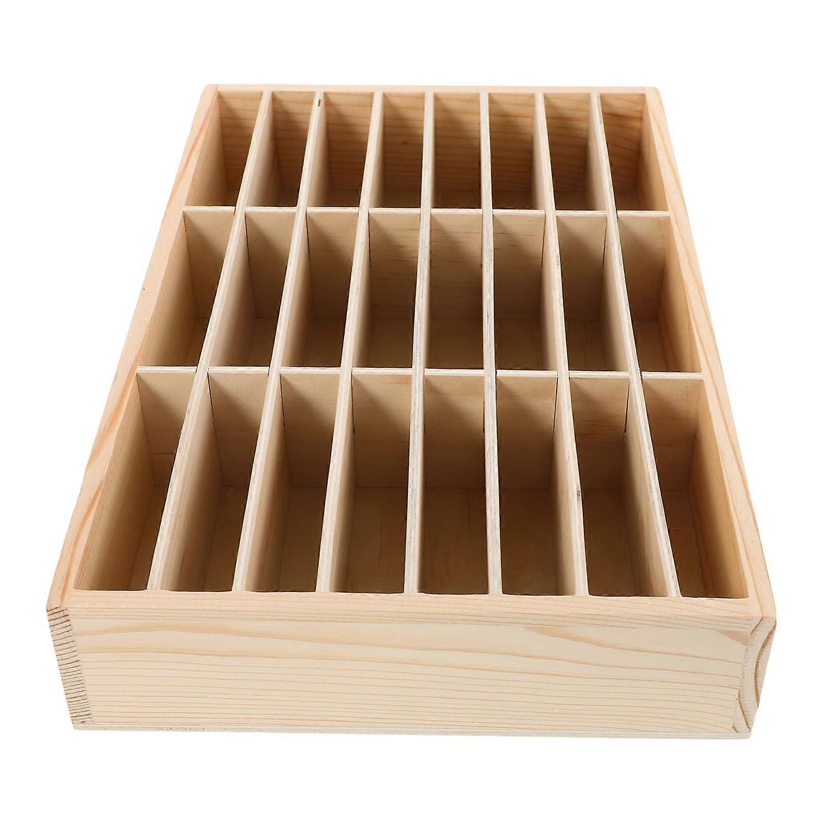 Wooden Phone Organizer Storage Box Multi Functional Card and Phone Holder for Classroom Office Compact Design Tidy Desk Space Birthdays Anniversaries
