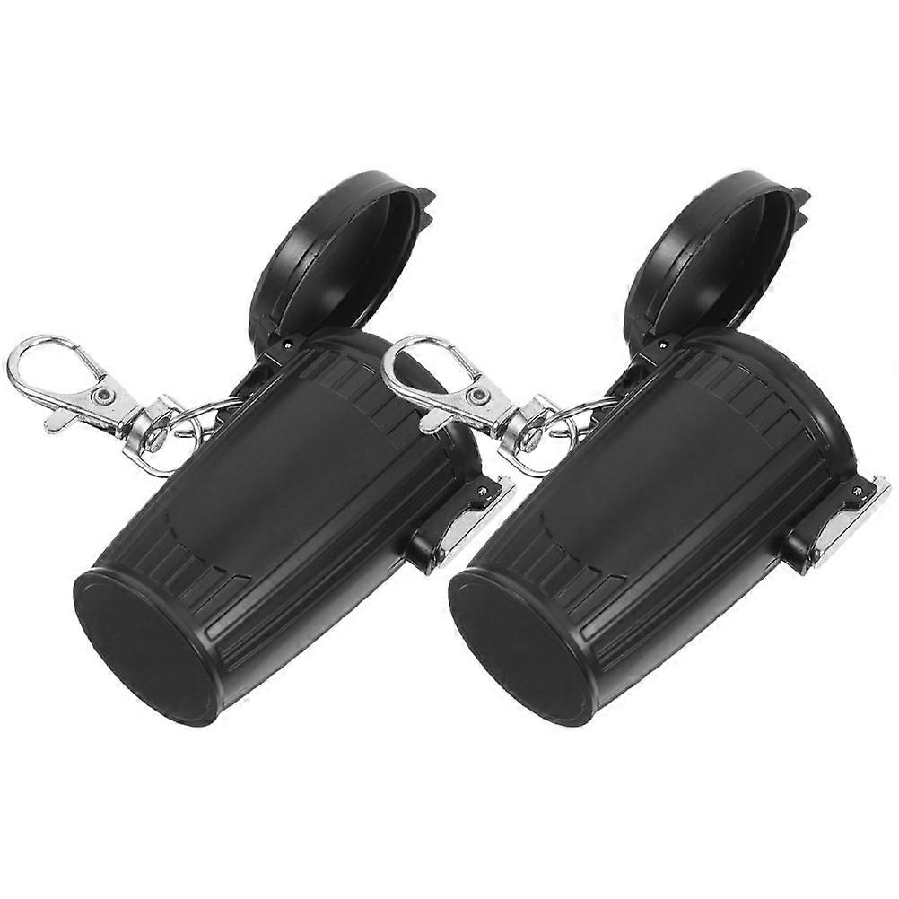 Compact Ashtray For Smokers Metal Material Sealed Storage Windproof Functionality 2.44X1.26X1.26IN 2Pcs