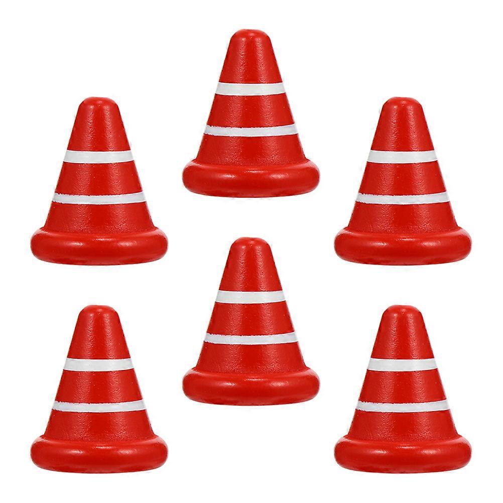 Cognitive Development Toys 6Pcs Miniature Road Cones For Child Education 4.5X3.5X3.5CM