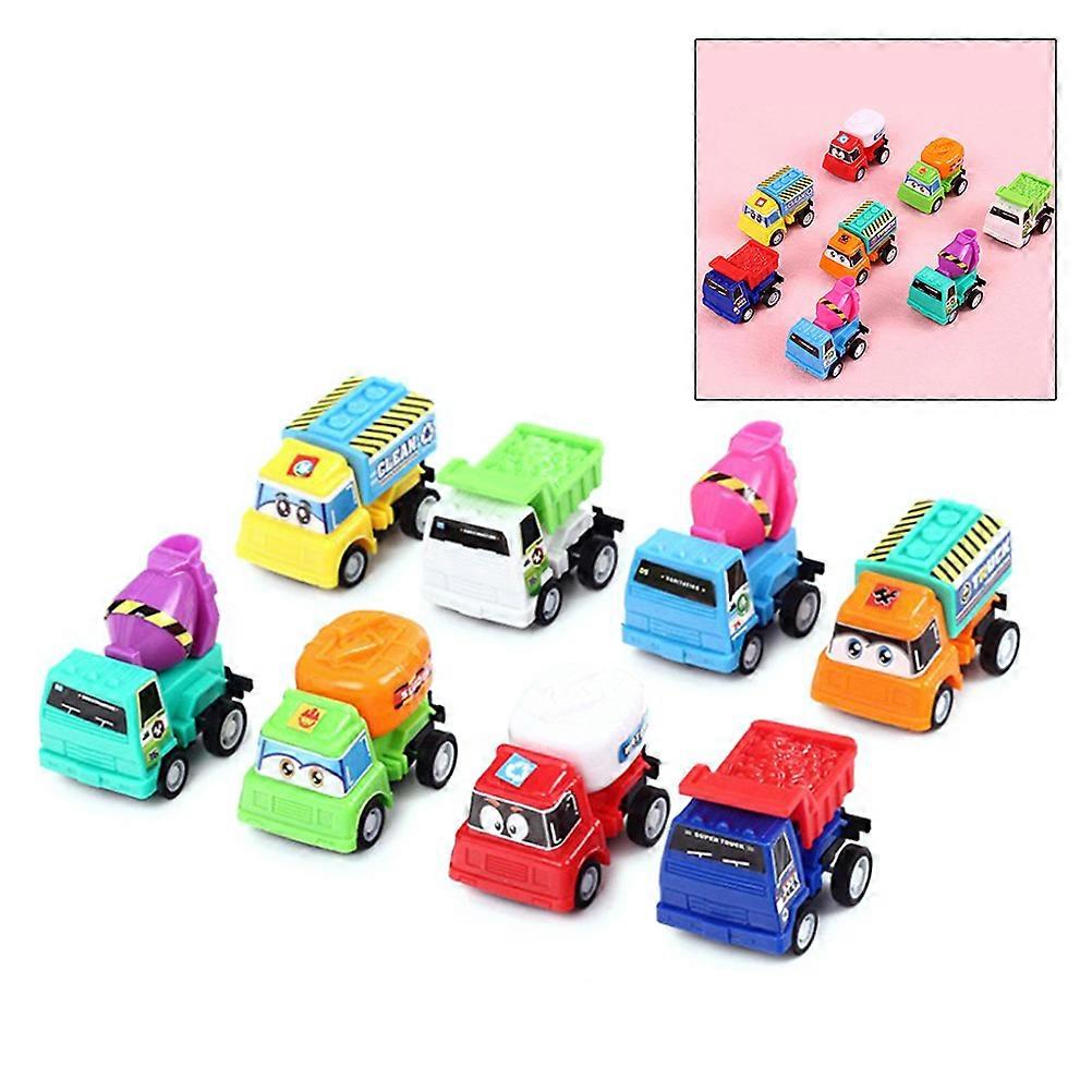 Mini Car Toys Pull Back Function Educational 8Pcs Set for Kids Playing