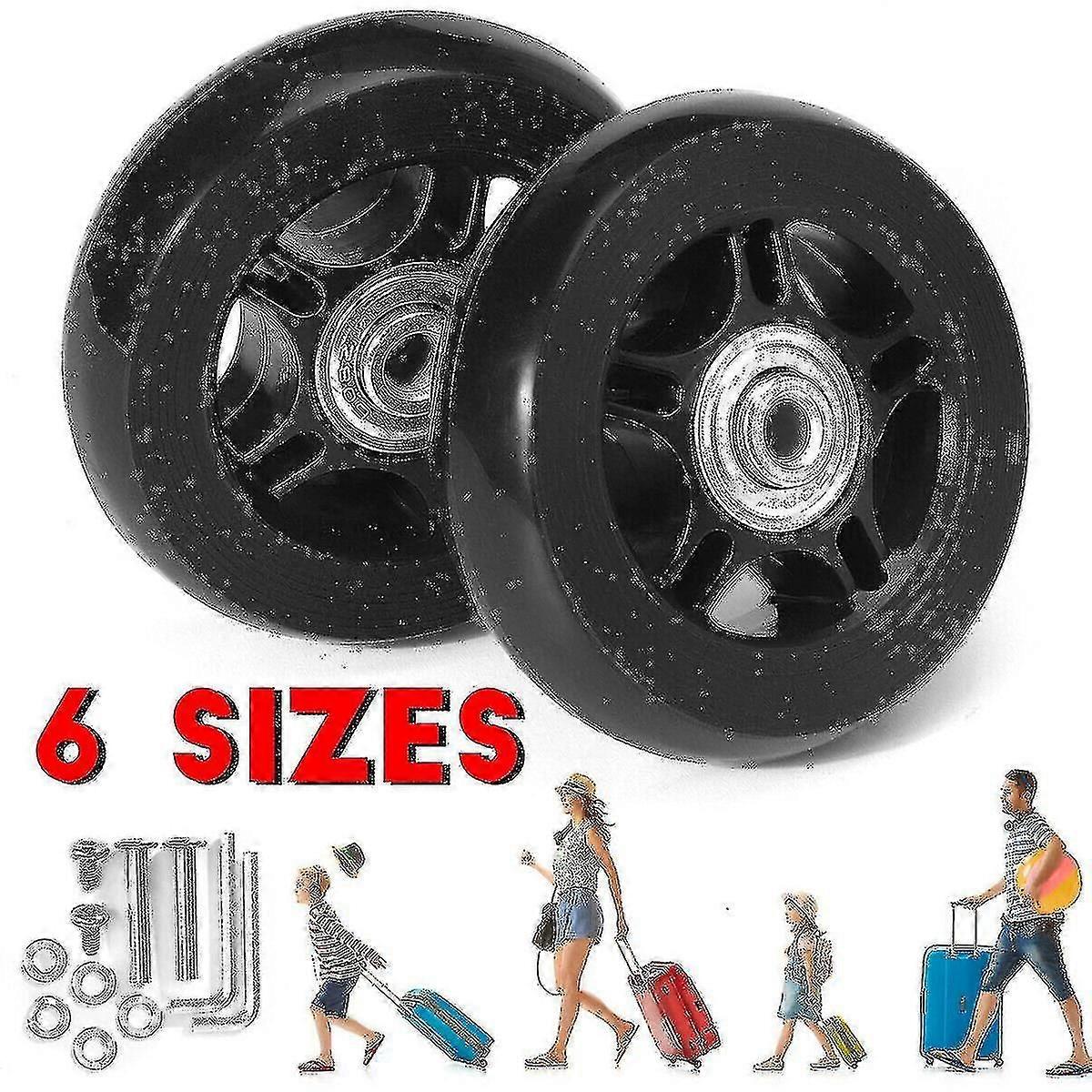 Kit de réparation de roue en caoutchouc de valise de chariot silencieux 45mmx18mm 80mm*24mm