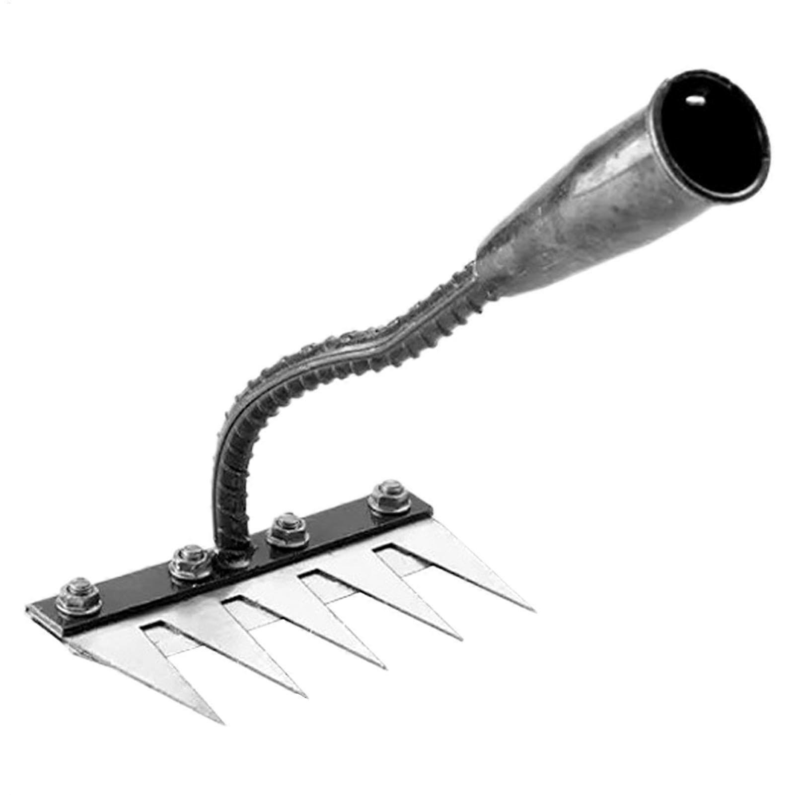 Removable Weed Puller Hand Weeding Hoe Rake 5 Teeth Garden Tool for Farm Cultivation and Weeding without Handle