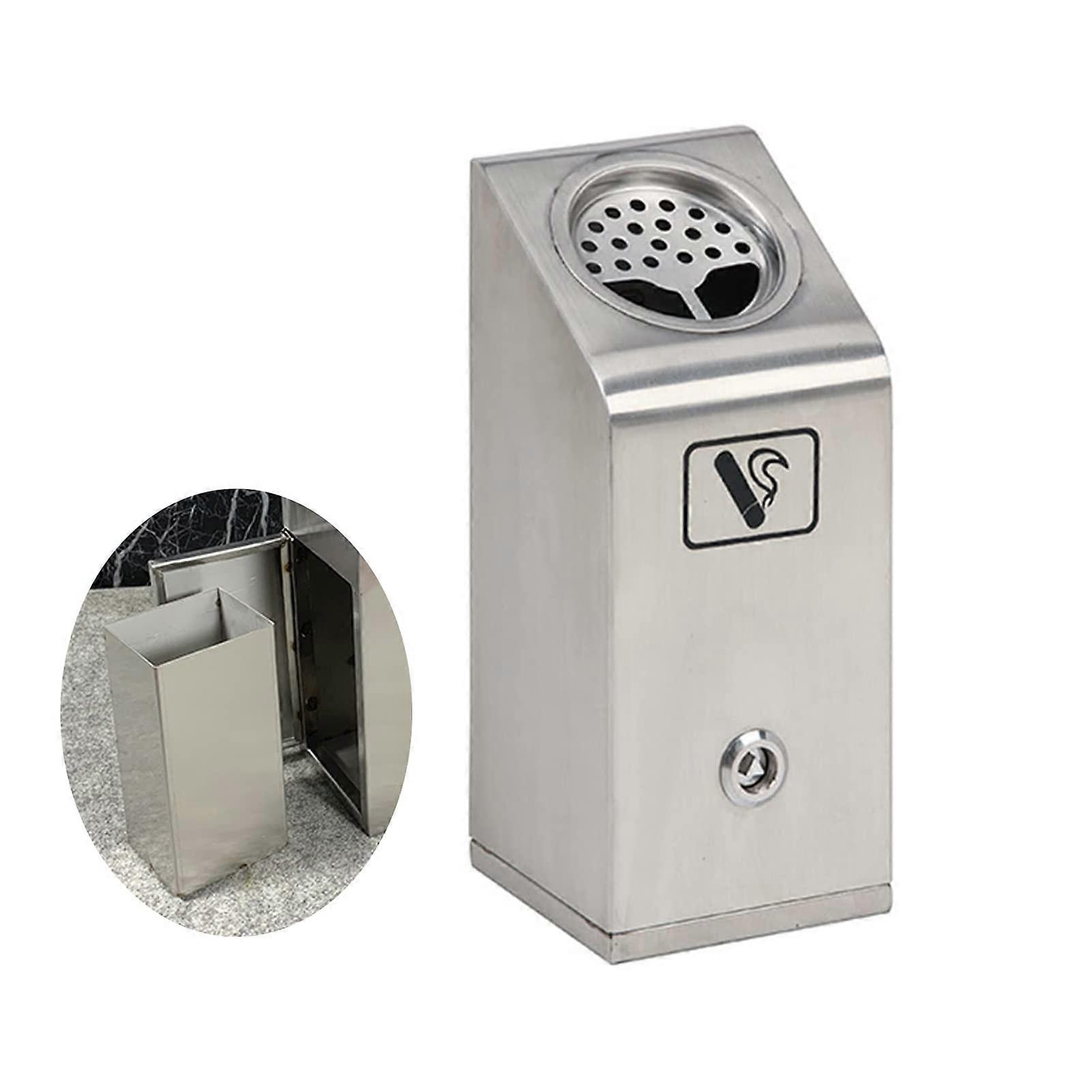 WallMounted Smoker Pole Brushed Stainless Steel Outdoor Ashtray Ref: 8028