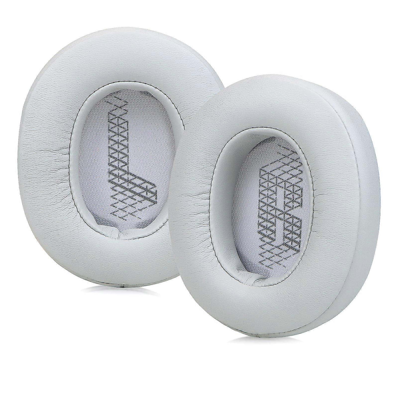 Replacement Ear Pads for JBL Live 500BT Headphones, Memory Foam Soft Protein Leather, Noise Isolating, White Color