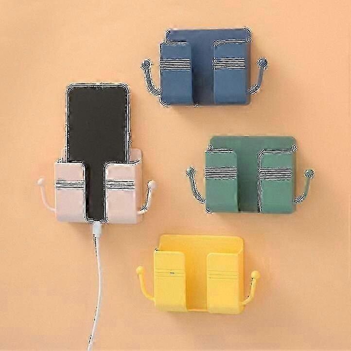 2-Pack Adhesive Phone Stand with Wall Mount and Charging Rack Holder