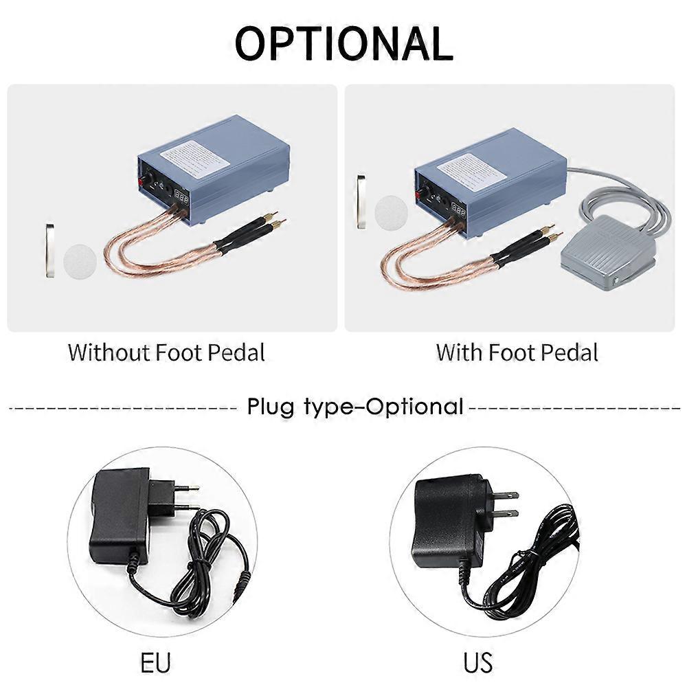 Geevorks Spot Welder 5000W High Power Handheld Spot Welding Machine Portable 0-800A Current Adjustable Welders for lithium battery Battery EU Plug