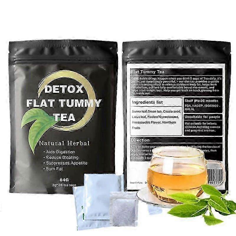 Detox Flat Tummy Tea - 28 Herbal Tea Bags for Natural Cleansing