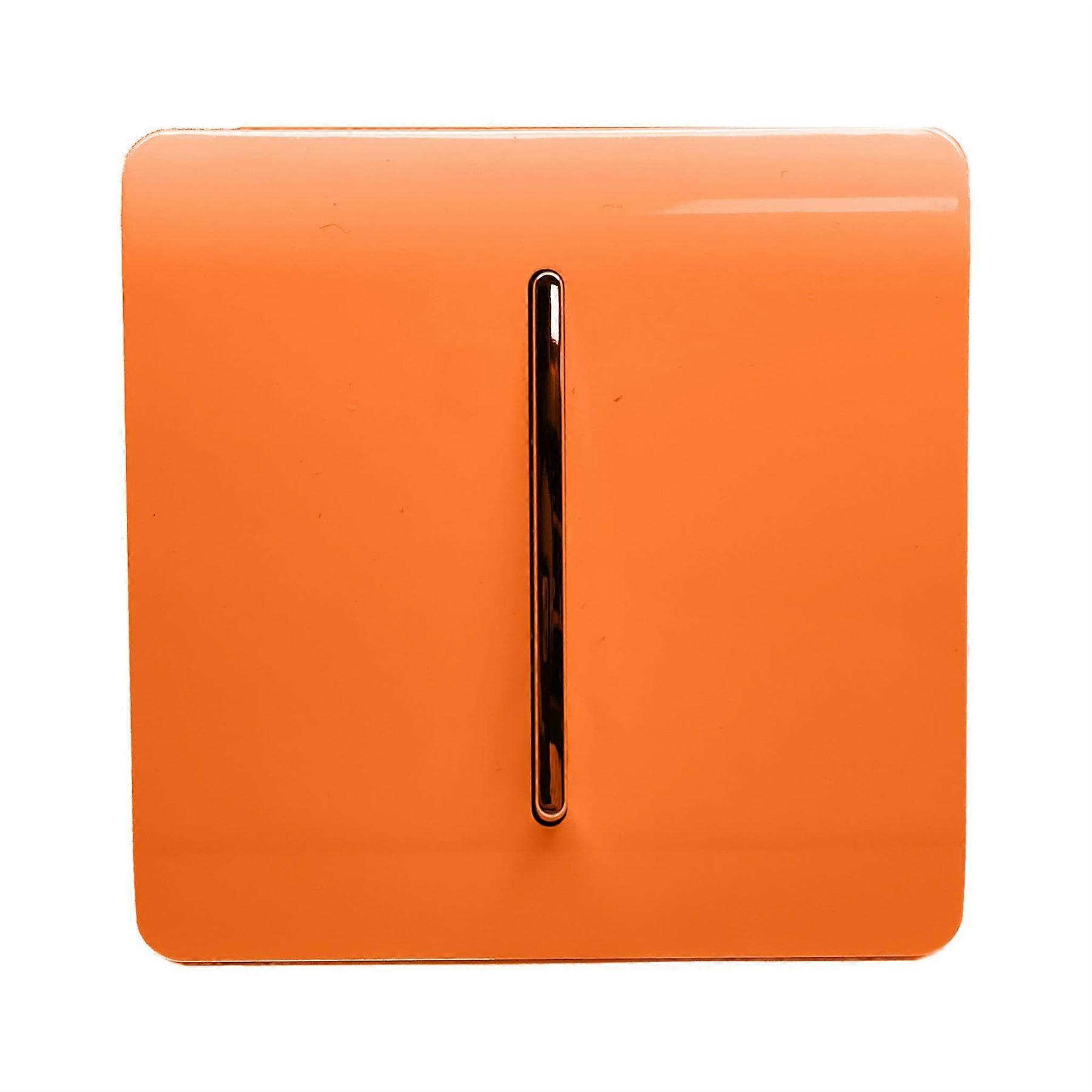 Trendi 1 Gang 2 Way 10 Amp Rocker Chrome Light Switch Glossy Orange