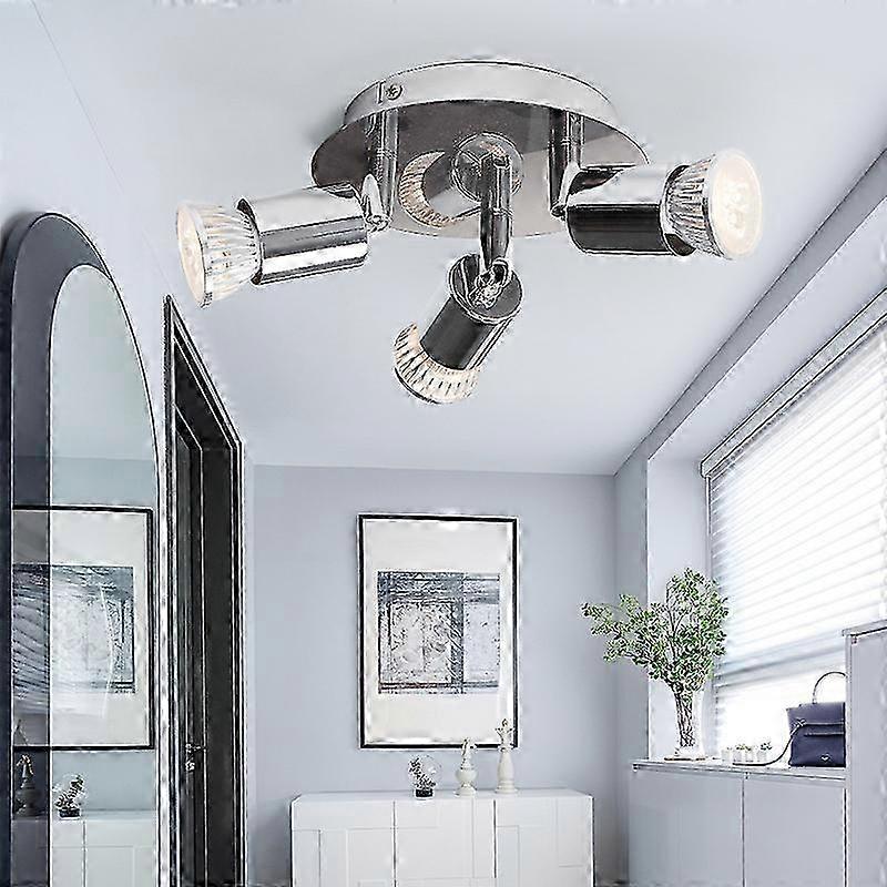 LED Ceiling Light 3 Adjustable Spot Ceiling Light Fixture 3xGU10 Ceiling Lighting Adjustable Angle 9w LED Spotlight Without light source
