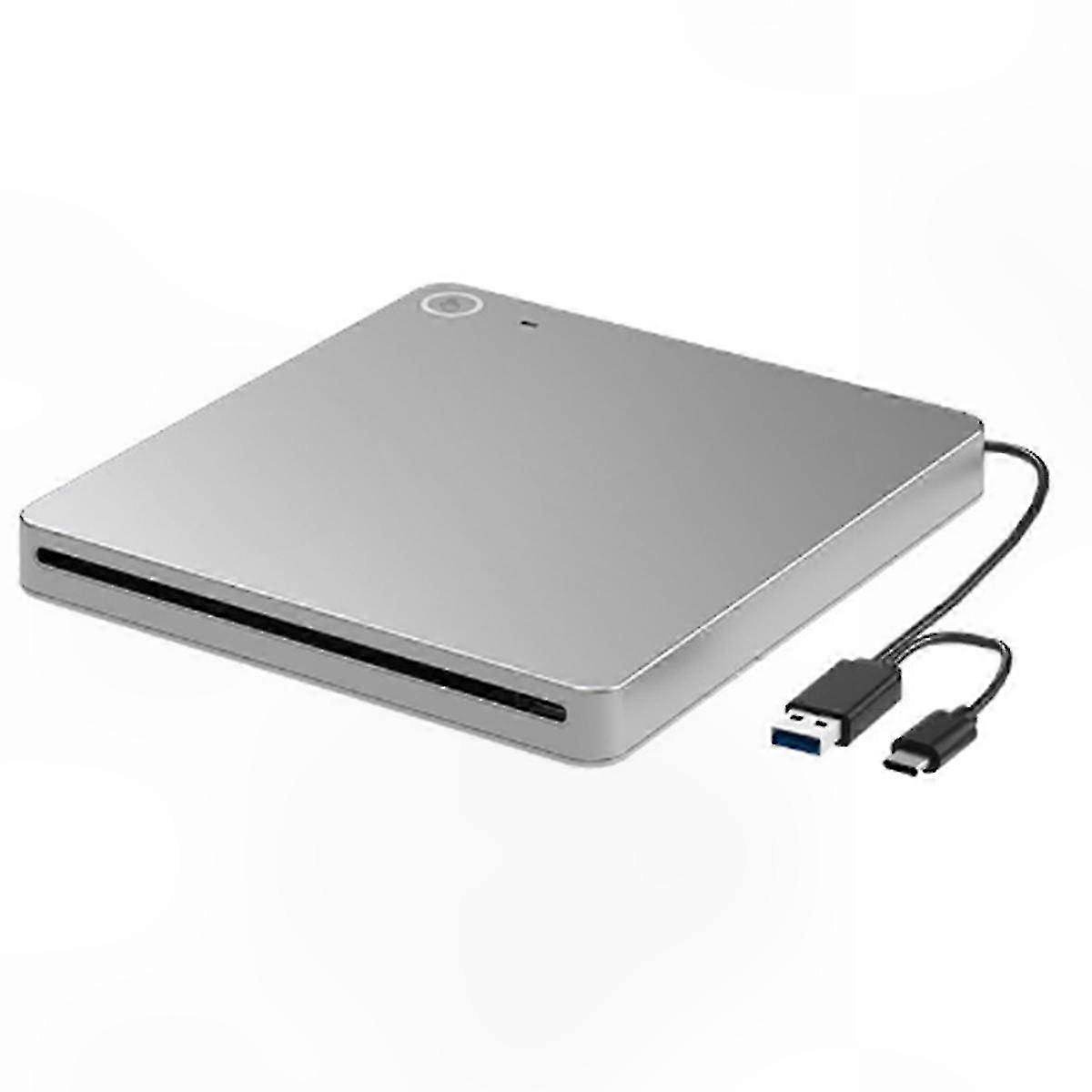 Ultra Slim External Blu-ray DVD Drive with USB 3.0 and Type-C - Slot-in CD/DVD Burner for Laptop and PC