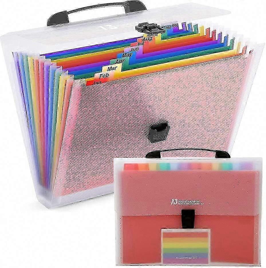 Expandable File Folder Accordion Organizer for Storing Test Papers and Various Documents