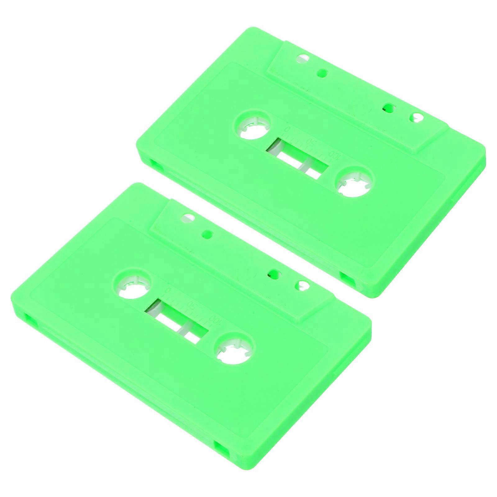 Retro Cassette Tape Storage Box 2pcs Multi Functional Organizer for Blank Tapes and Small Items for Bookshelves and Desks