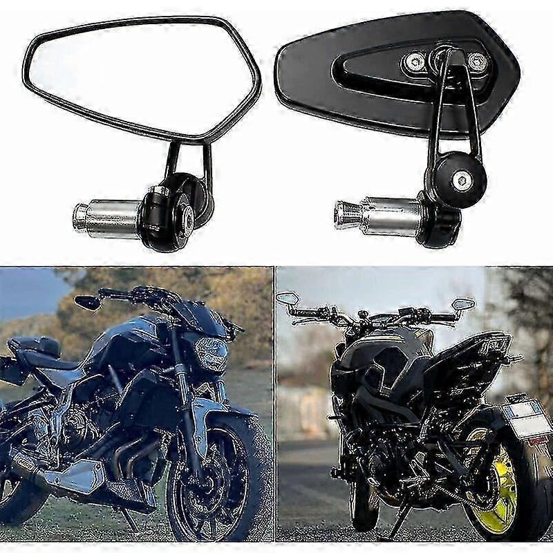 Lusterka motocyklowe na kierownicę kompatybilne z modelami XJ6 MT01 MT03 MT07 MT09 (czarne)