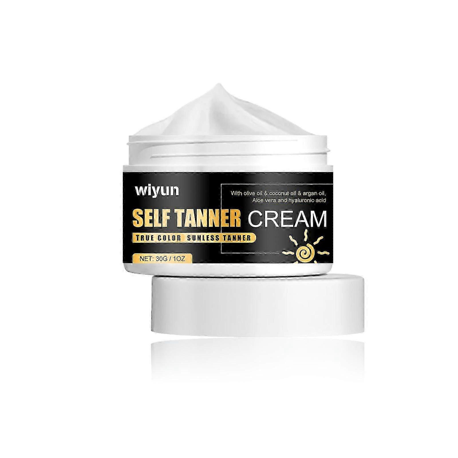Self Tanner Cream - Moisturizing Tanning Cream for a Natural Beach Tan, Enriched with Olive, Coconut & Argan Oils