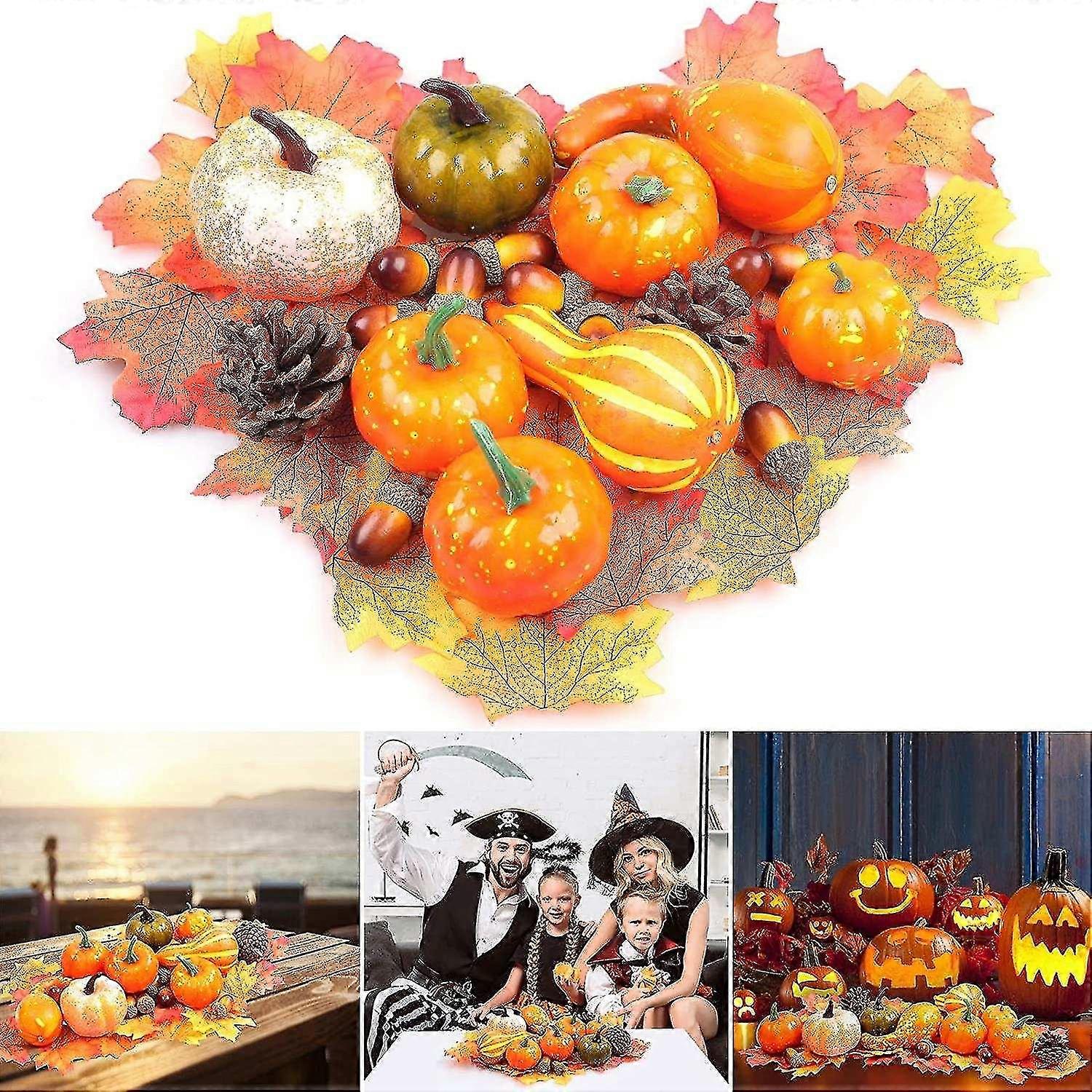 Artificial Pumpkins Decoration,50pcs Artificial Pumpkins Autumn Dec...