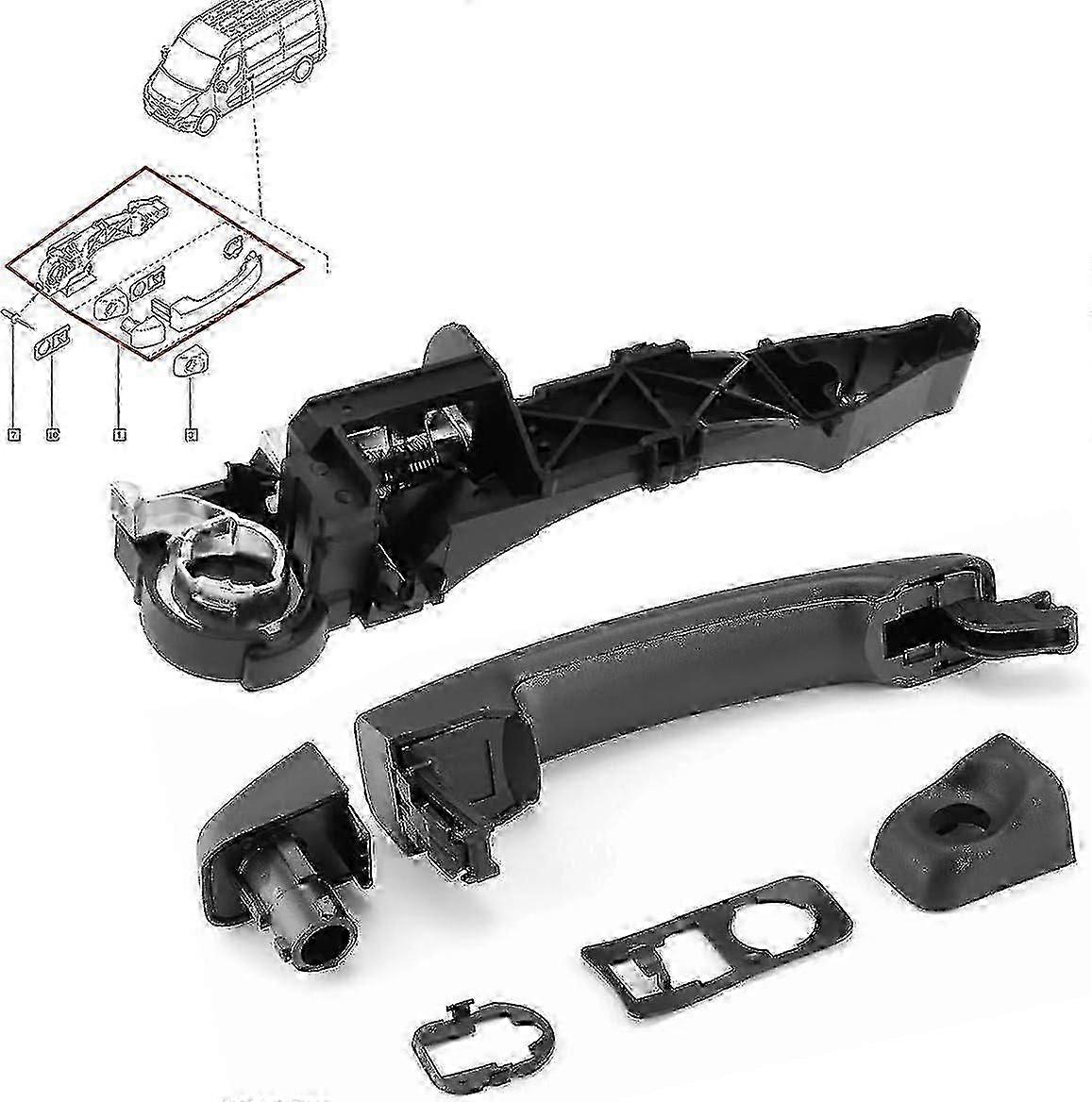 Replacement Left Side Exterior Sliding Door With Holder For Mk3 Vauxhall Movano 806075481r 806067794r