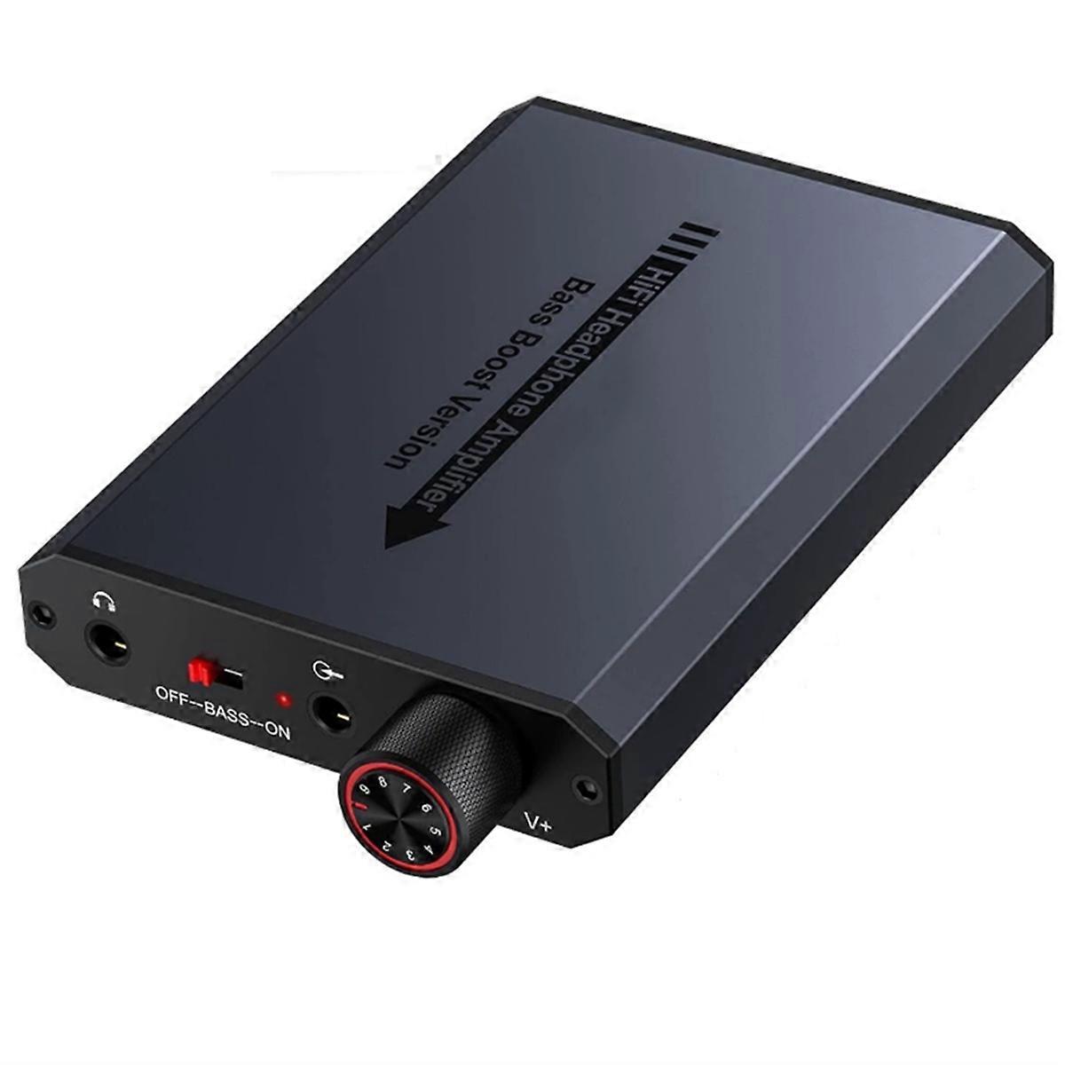 3.5mm Headphone Amp with Bass Boost Portable Hifi Headphone Amplifier 16-150 Ohm for Phones MP3 MP4 Computers