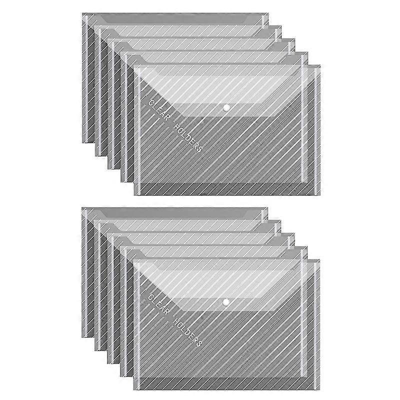 10pcs A4 Waterproof Transparent Thickened Folder Archive Bag