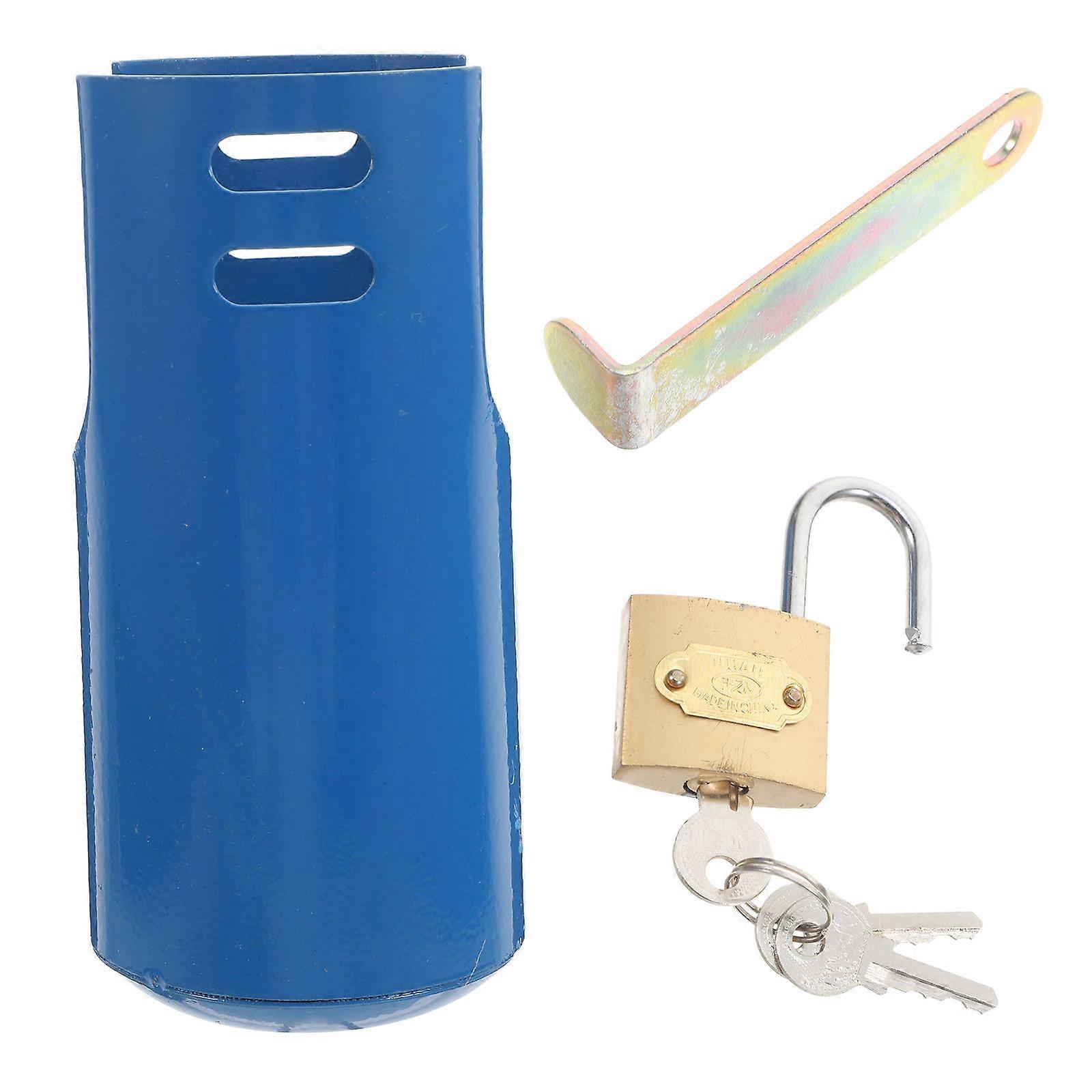 1 Set Outdoor Faucet Lock Cover Easy Install Metal Anti Theft Faucet Lock System with Key