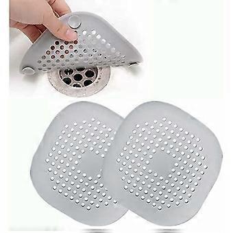 2 Stück Dusche Haarfilter Dusche Haarfänger Grau ODER Weiß Silikon