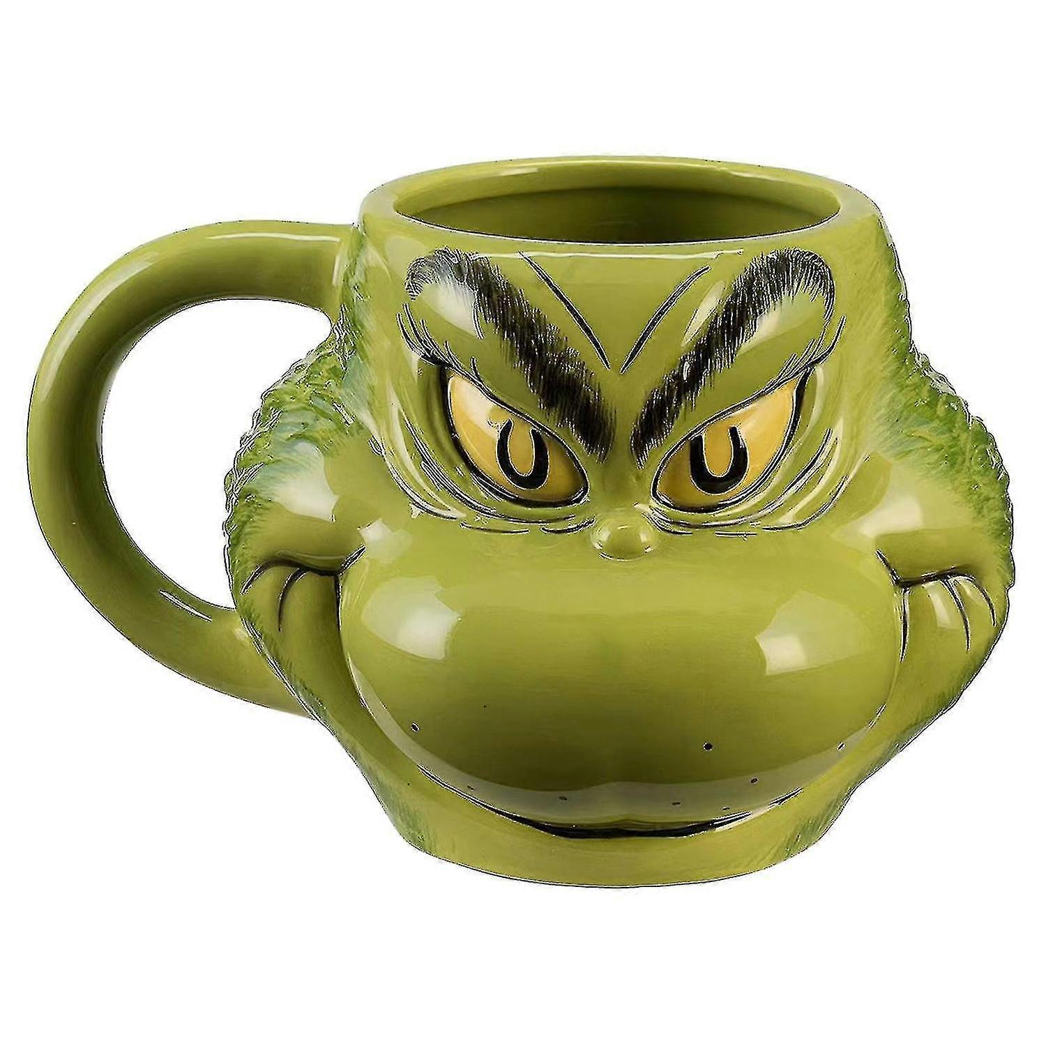 Grinch Sculpted Ceramic Mug Resin Craft Household Cup