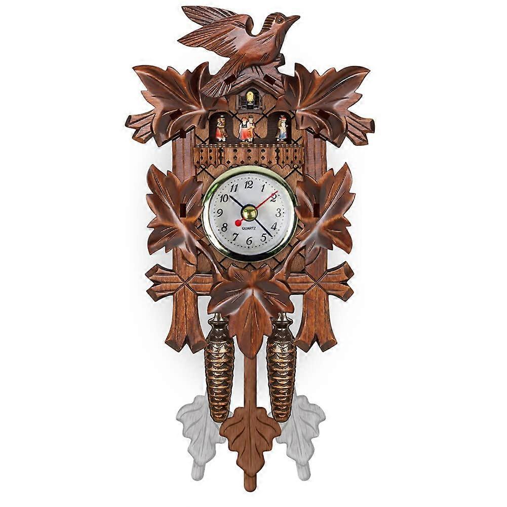 Modern Cuckoo Clock, Bird Hanging Clock, House Scene Cuckoo, Battery Operated Quartz Movement Wall Clock Home Decor