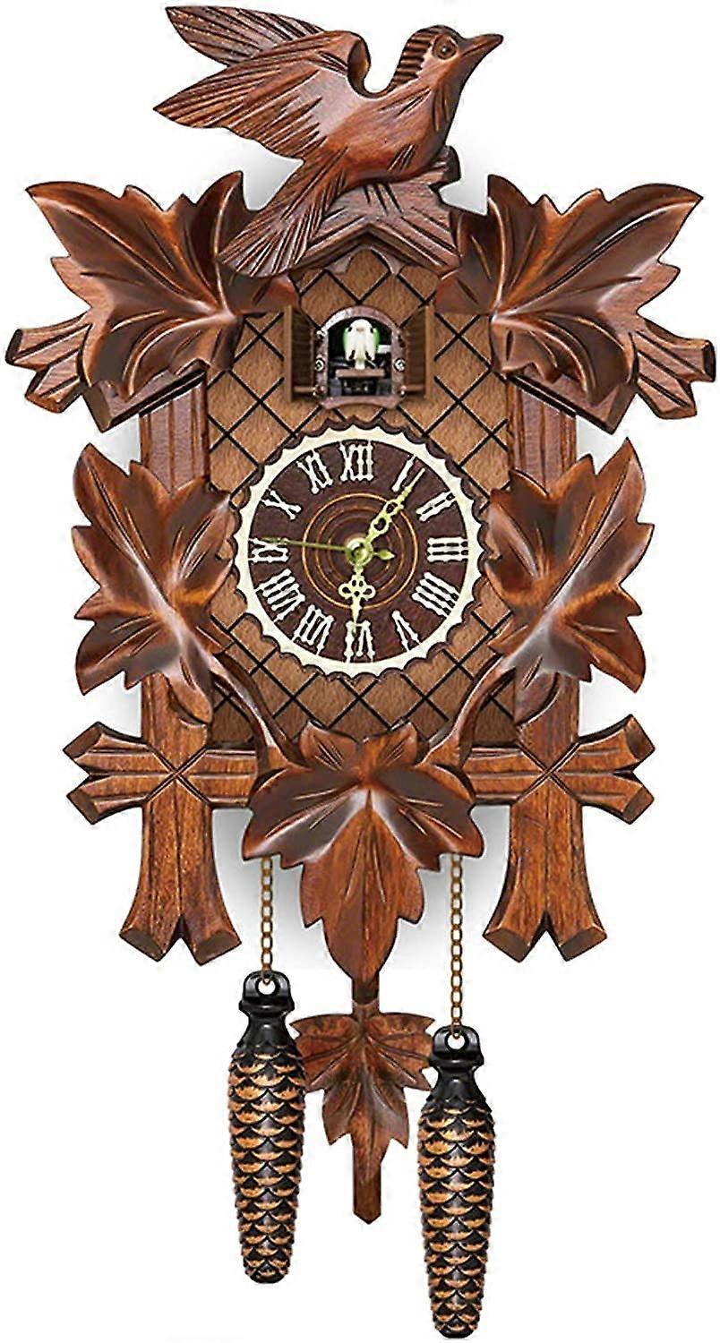 Retro Cuckoo Clock Nordic Style Wooden Wall Clock ChaletStyle Color CL303