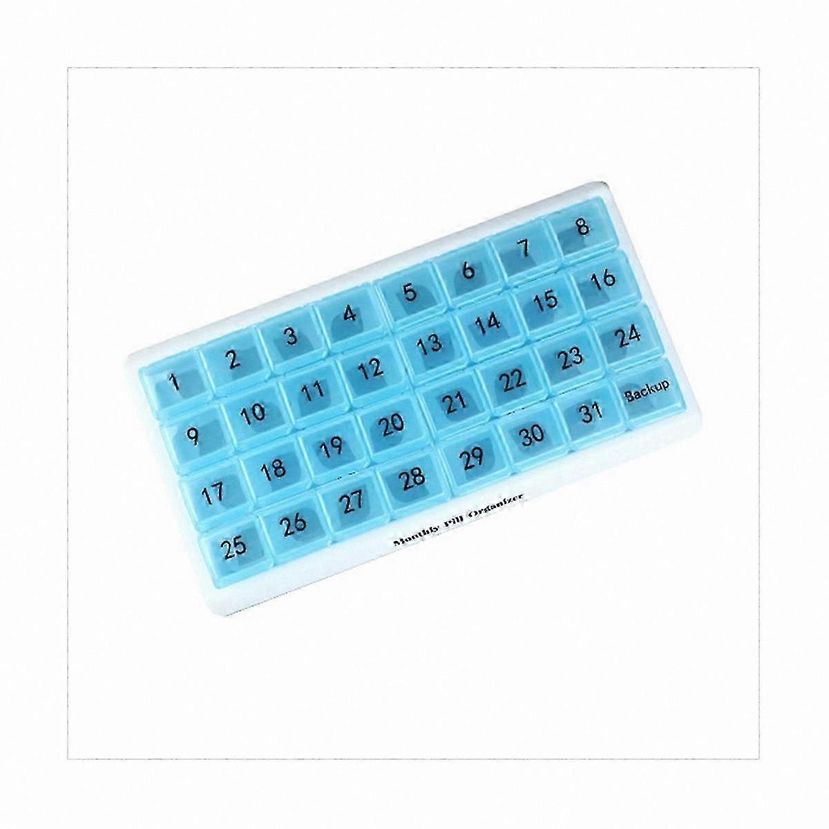 31-Day Pill Organizer with Daily Compartments for 4 Weeks of Medication Management